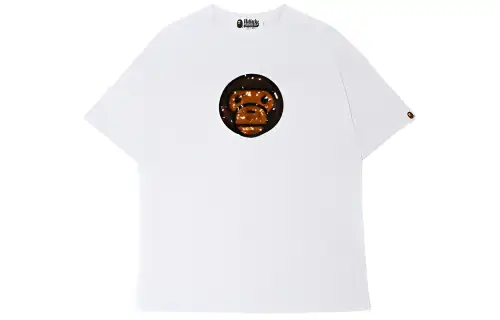 A BATHING APE T Shirts Women's Crew Neck Moderate Straight Fit