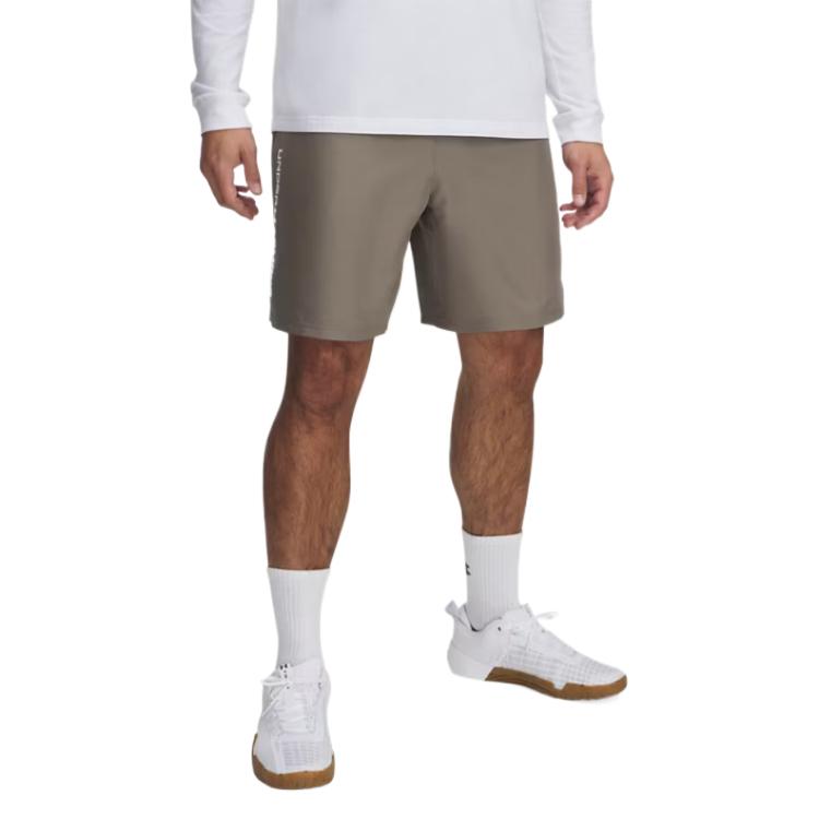 Under Armour TechWOVEN Wordmark Sports Shorts Men’s Taupe
