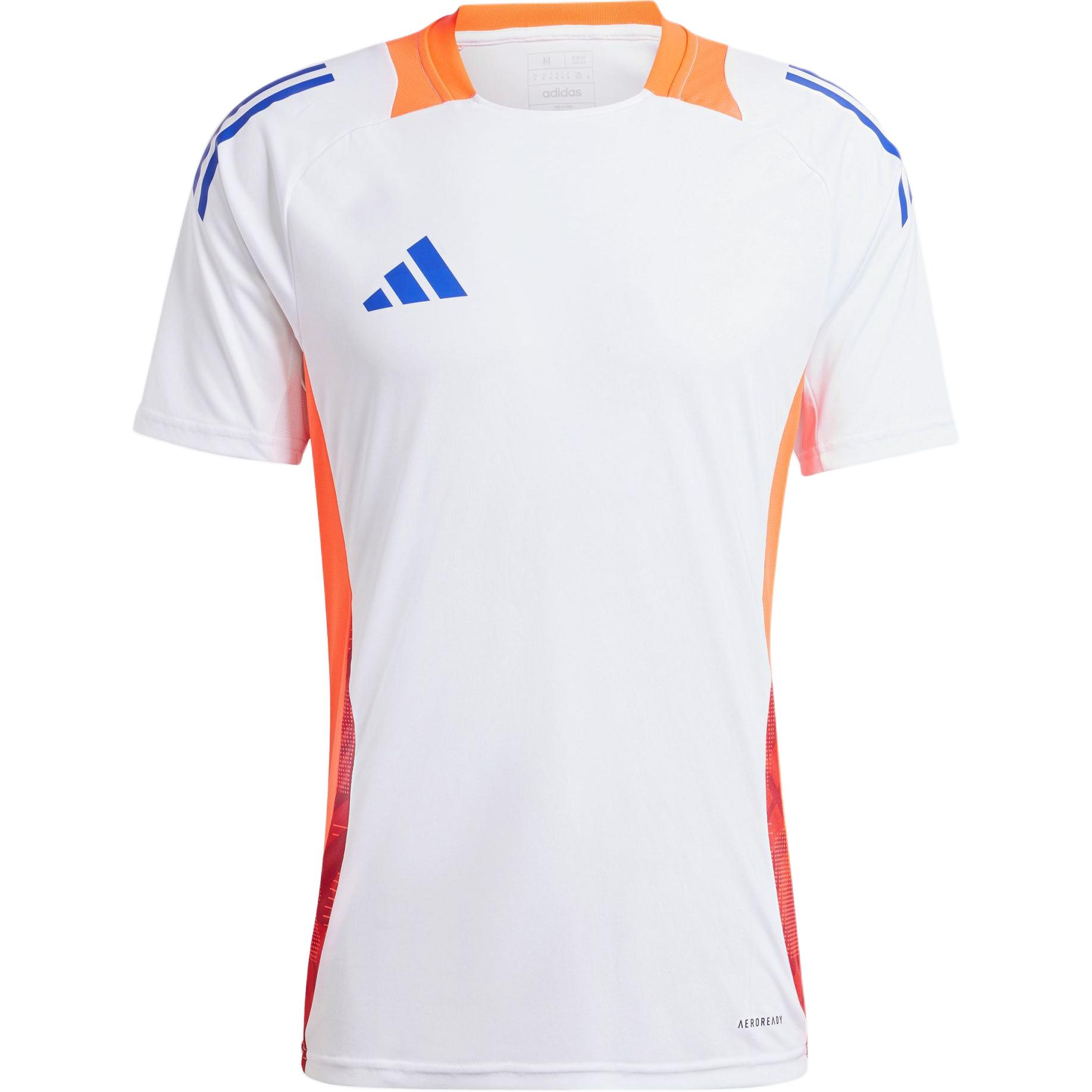 Adidas TIRO 24 COMPETITION TRAINING Striped Logo Print Slim Fit Round Neck Short Sleeve Football Jersey Uniform for Men and Women White
