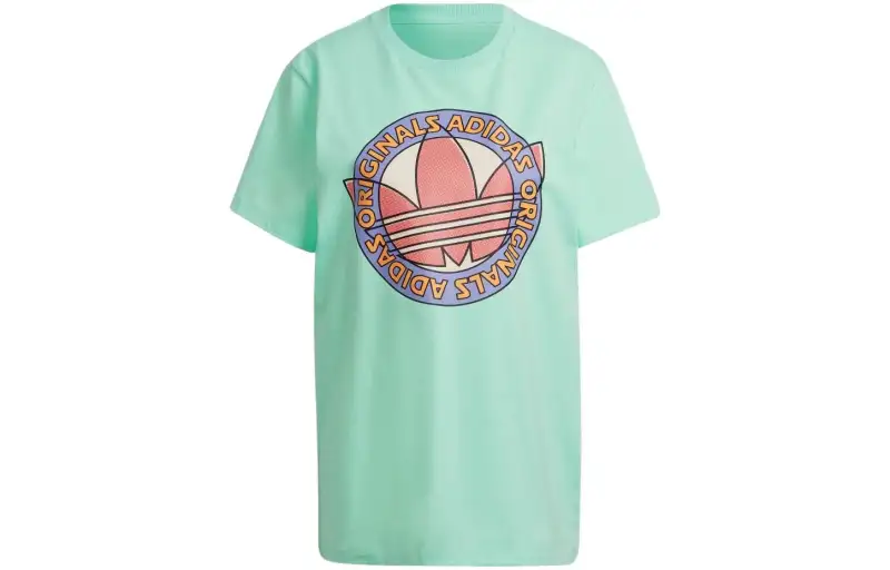 Adidas Originals Adidas Originals X CLOT Collaboration T Shirt Women's Mint Green Japan Version