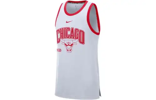 Nike Basketball white football uniform with a round collar sleevless