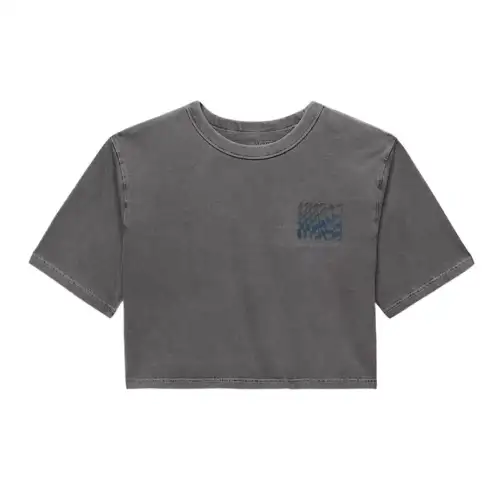 Vans Drop Shoulder Sleeve T Shirt Women's Black
