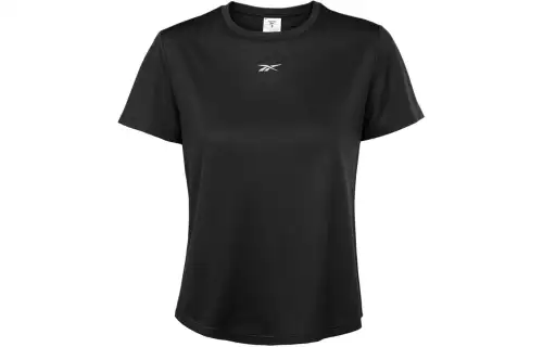Reebok T Shirts Women's Black Crew Neck Moderate
