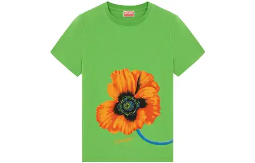【Previous Season】Poppy-print cotton T-shirt