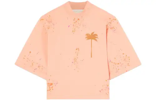 PALM ANGELS Pxp Palm Tree print Cropped T shirt
