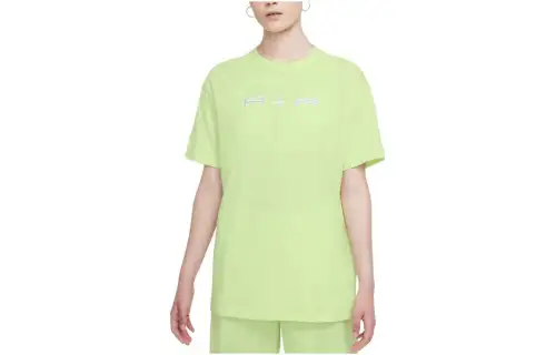 Nike Drop Shoulder Sleeve T Shirt Women's Neon Yellow