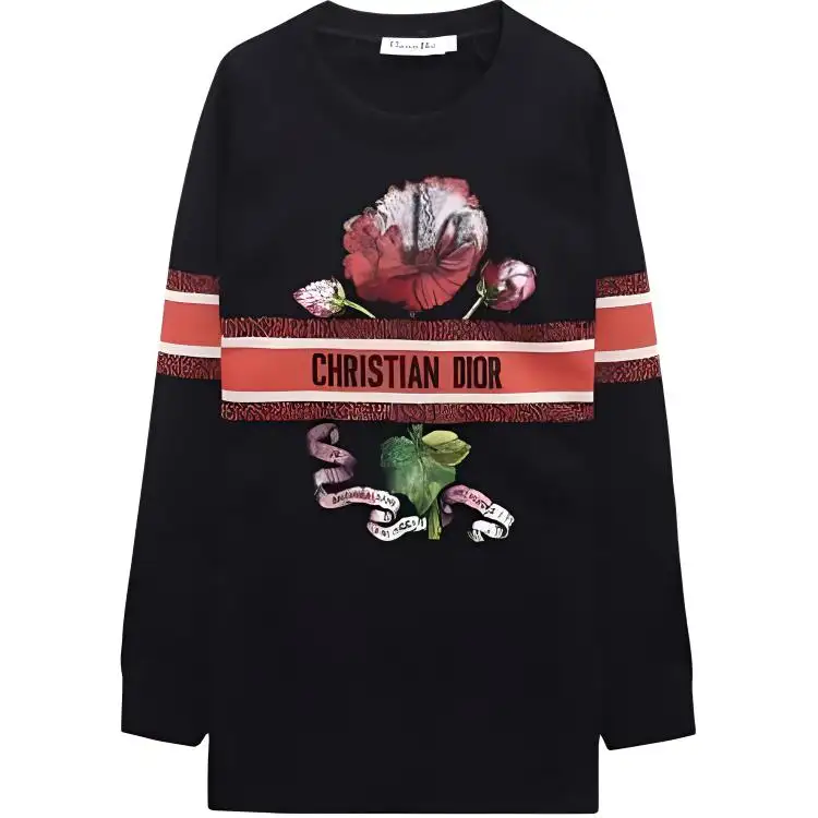 DIOR Sweaters Women's Black Crew Neck Moderate Other