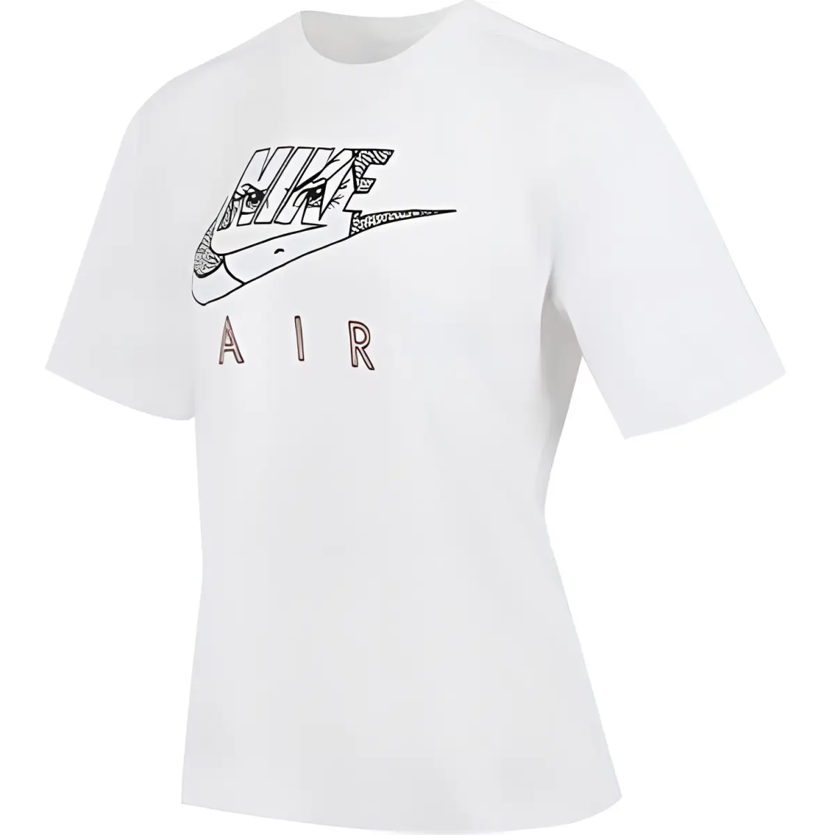 Nike Sportswear Boxy Logo Print Retro Crewneck Pullover T-Shirt White