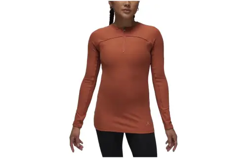 Jordan Sport Raglan Sleeve T Shirt Women's Gray Peach Red