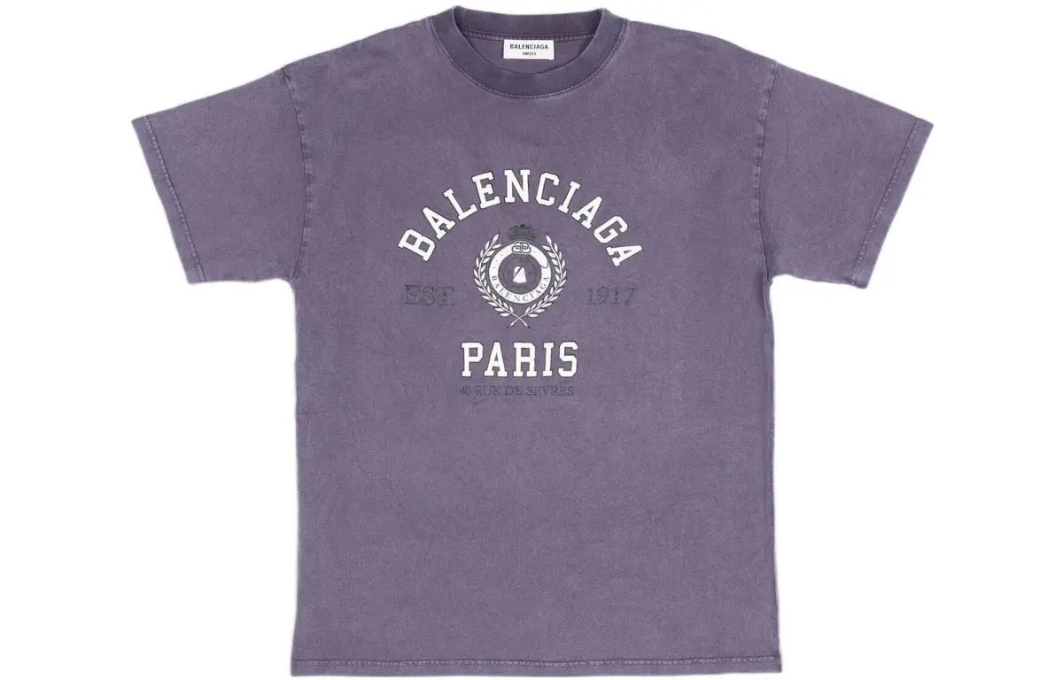 Balenciaga T Shirt Women's Purple Loose Fit