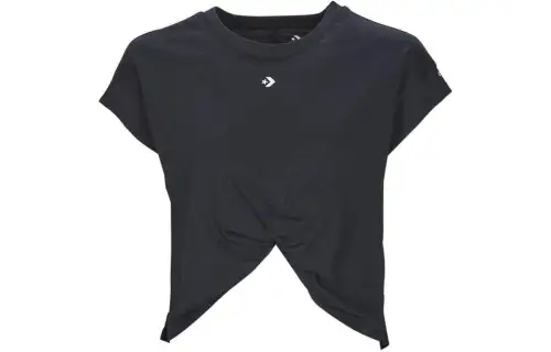 Converse T Shirts Women's Black Crew Neck Moderate Other