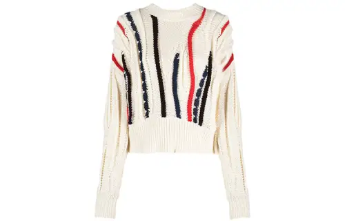 【Previous Season】stripe-pattern wool jumper