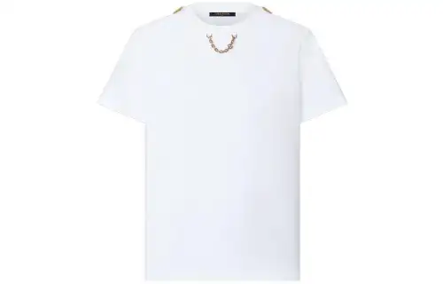 LOUIS VUITTON New Quarterly Products Of LV T Shirts Women's White Crew Neck Moderate Straight Fit