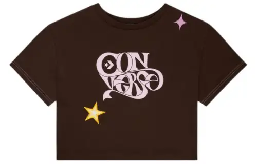 Converse Joy Cropped Relaxed T Shirt T Shirt Women's Brown
