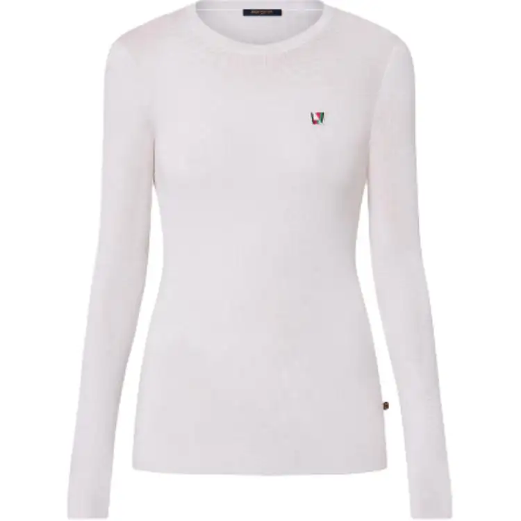LOUIS VUITTON Initials Fine Knit Pullover Sweater Women's White