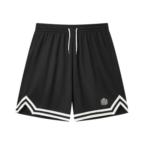 Breathable shorts, basketball black trousers, American style, loose fit