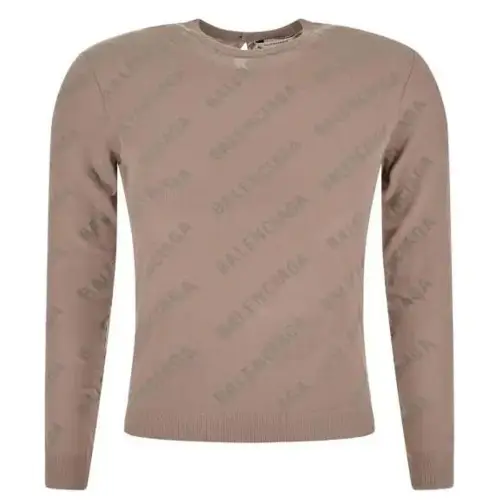 Balenciaga Flocked-logo Cotton Jumper