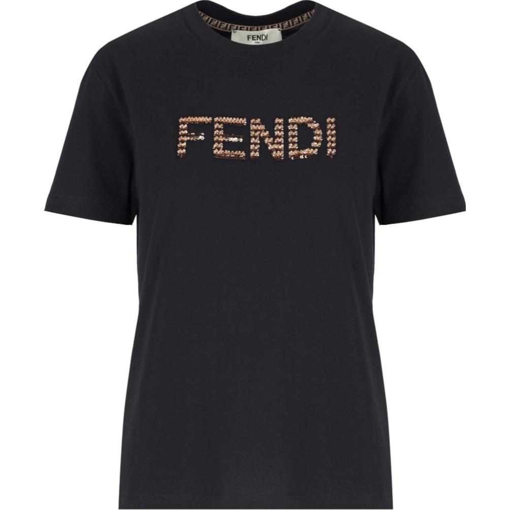 Женская футболка Fendi FENDI T (черная)