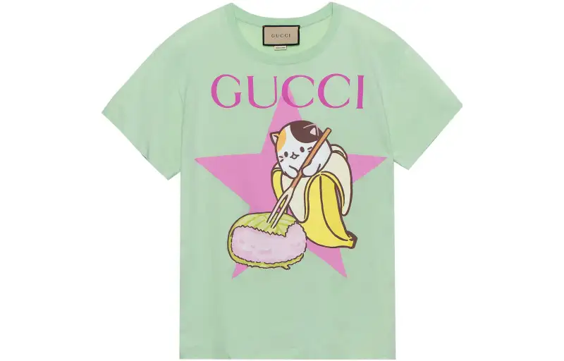 GUCCI X Bananya Printed T shirt Green