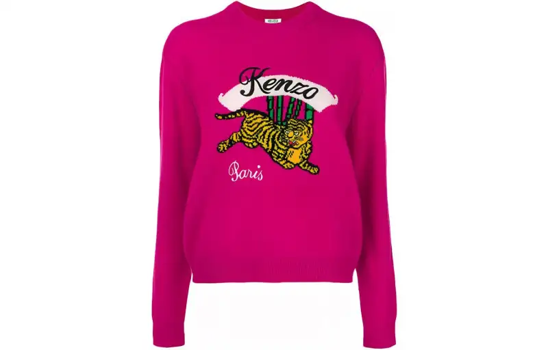 KENZO Sweaters Women's Pink Crew Neck Moderate Other