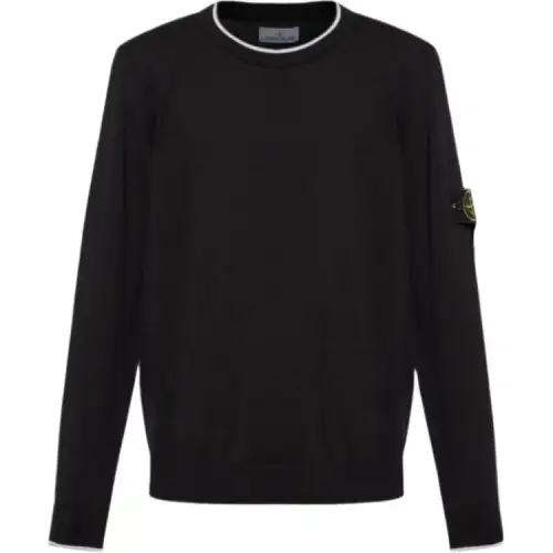 STONE ISLAND Logo Patch Knitted Jumper