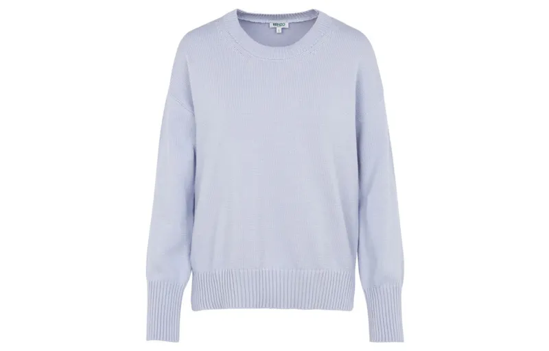 KENZO Letter Logo Sweaters Women's Lavender Crew Neck Moderate Other