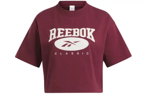 Reebok Drop Shoulder Sleeve T Shirt Women's Red