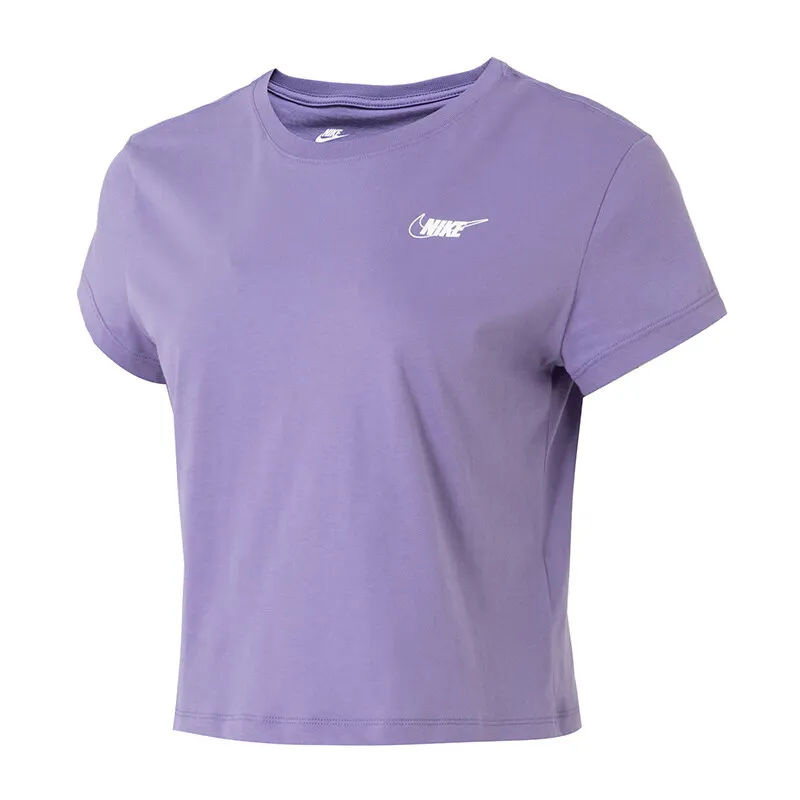 Nike T-Shirts Women's Purple Crew Neck Moderate Other