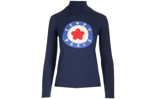 KENZO Intarsia Knit Logo Long Sleeved Jumper