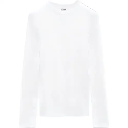LOEWE T Shirts Women's White Crew Neck Moderate Straight Fit