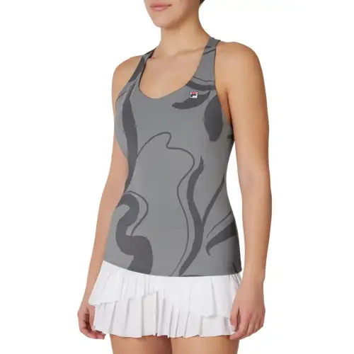 FILA Tank Tops Women's Gray Moderate Racerback