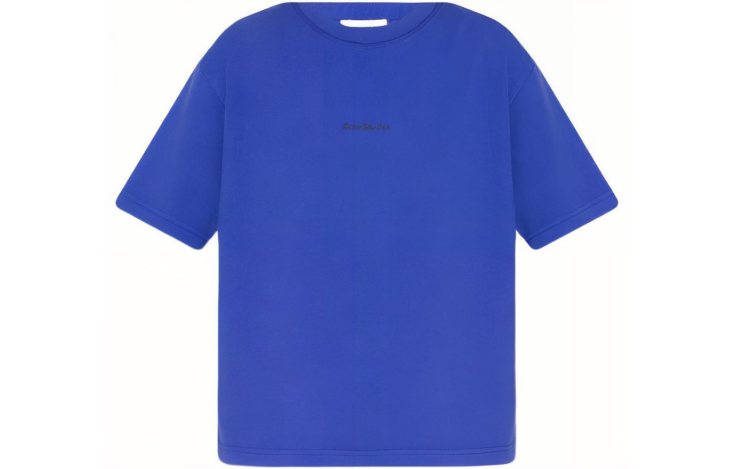 Женская футболка Acne Studios Minimal Logo (синяя)