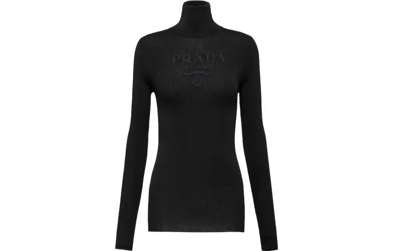 PRADA Logo intarsia Roll neck Jumper