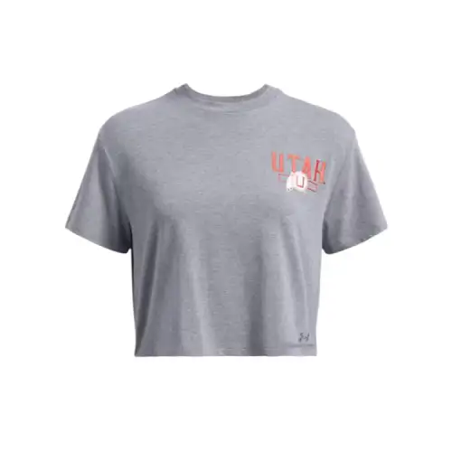 Under Armour All DayCollegiate Drop Shoulder Sleeve T Shirt Women's Gray 041