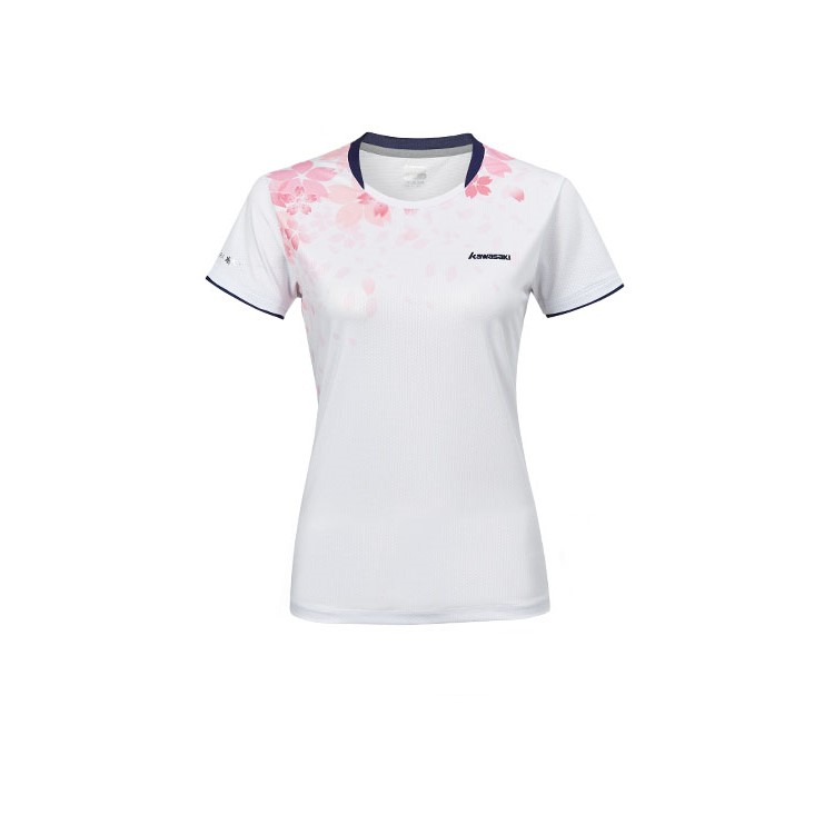 Kawasaki Badminton Jersey Women’s Frost White/Blue Purple