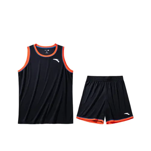 Anta Basketball Collection Casual Sportswear Men's Basic Black/Fluorescent Persimmon Red/Indigo Blue