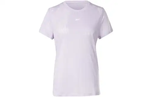 Reebok T Shirts Women's Purple Crew Neck Moderate Straight Fit
