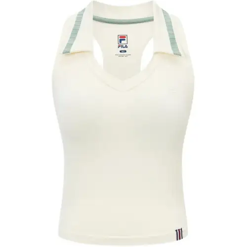 FILA Tank Tops Women's Ivory Racerback