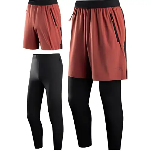 Anta Running Collection Running Shorts Men's Dense Rusty Red/Basic Black