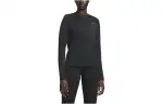 Nike T Shirts Women's Black Crew Neck Moderate Straight Fit