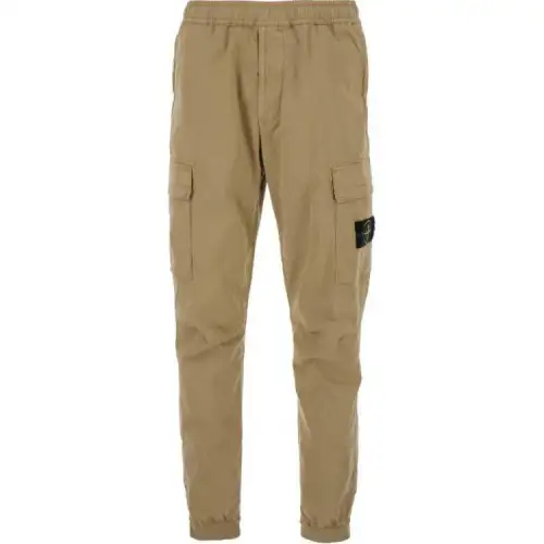 STONE ISLAND Elasticated Waistband Tapered-Leg Trousers