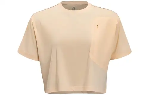 Under Armour Rain Crop Tops Women's Ice Peach Crew Neck Moderate