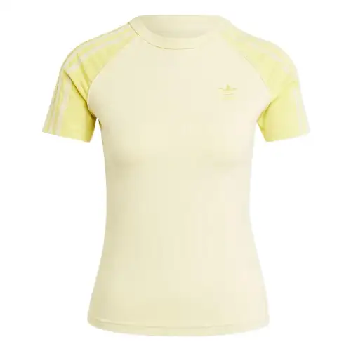 Adidas Originals ADICOLOR 3 SS25 Raglan Sleeve T Shirt Women's Pink Yellow
