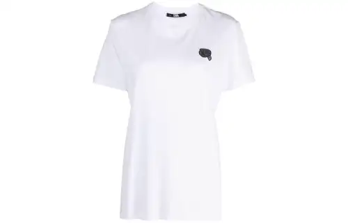 KARL LAGERFELD / Karl Lagerfeld Jeans Ikonik 2.0 Glitter Crewneck T-Shirt