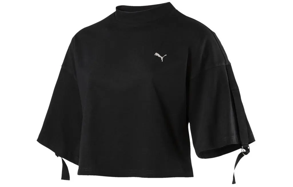 PUMA Drop Shoulder Sleeve T Shirt Women's Black