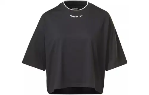 Reebok Drop Shoulder Sleeve T Shirt Women's Black