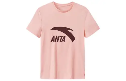 Anta Drop Shoulder Sleeve T Shirt Women's Pink