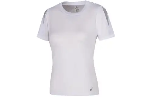 ASICS T Shirts Women's White Crew Neck Moderate Other