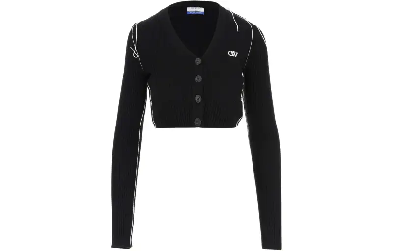 OFF-WHITE Ow logo V-neck cardigan