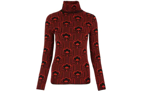 PRADA Sweaters Women's Red Turtleneck Moderate Other